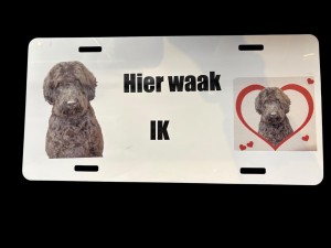 Bordje meteigen tekst en foto