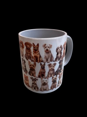 Mok met honden in leuke cadeauerpakking