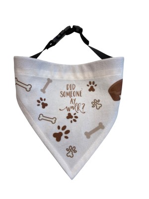 Hondenhalsband met bandana met tekst naar keuze