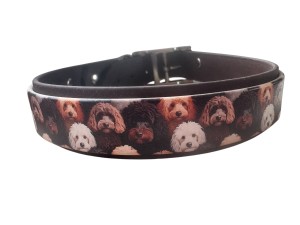 Halsband met afbeelding van labradoodle