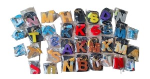 Sleutelhangers met voorletter