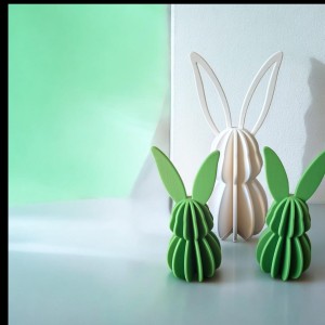 Set van 3 plastic paashaasjes