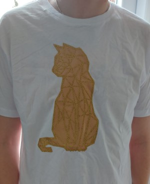 T-shirt met sublimatie afbeelding kat